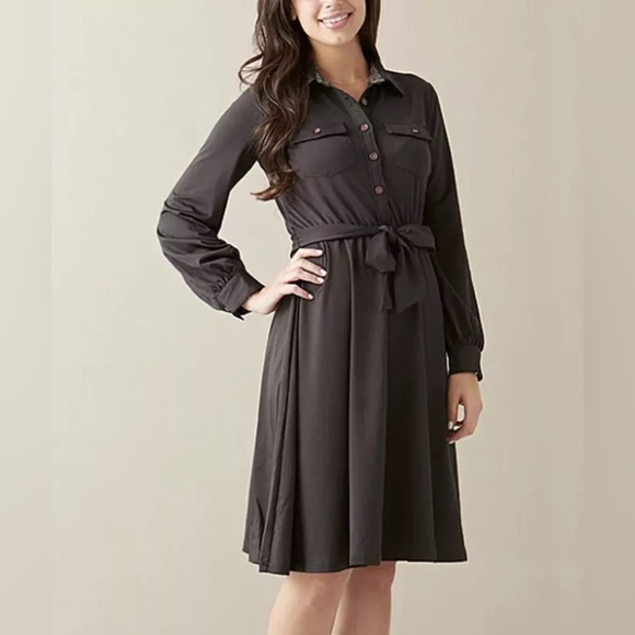 Matilda Jane Paint By numbers charcoal Ink Blot Dress - Picture 1 of 6